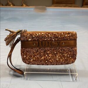 Juicy Couture Gold Sequin Wristlet